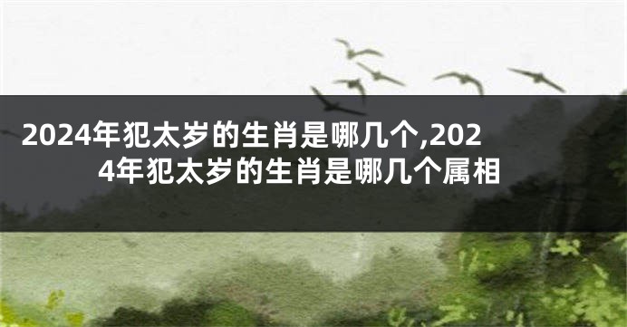 2024年犯太岁的生肖是哪几个,2024年犯太岁的生肖是哪几个属相