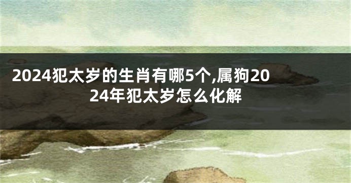 2024犯太岁的生肖有哪5个,属狗2024年犯太岁怎么化解