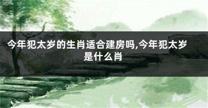 今年犯太岁的生肖适合建房吗,今年犯太岁是什么肖