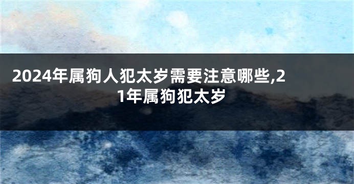 2024年属狗人犯太岁需要注意哪些,21年属狗犯太岁