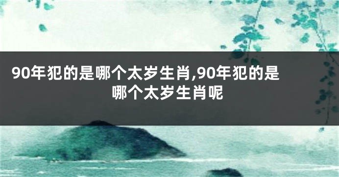 90年犯的是哪个太岁生肖,90年犯的是哪个太岁生肖呢