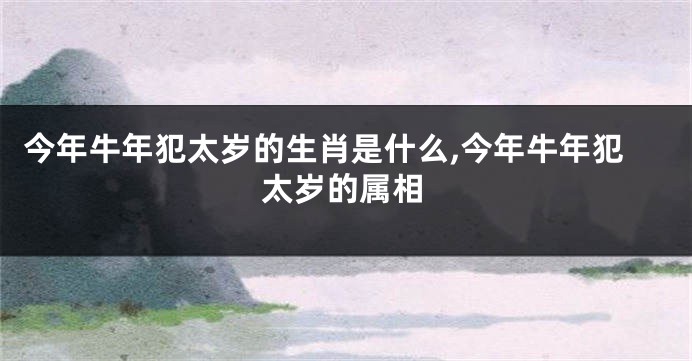 今年牛年犯太岁的生肖是什么,今年牛年犯太岁的属相